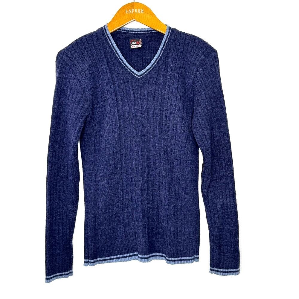 Vintage Javelin wool cable knit‎ sweater with elbow patches